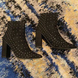 Misguided Studded Pointed Toe Ankle Boots (Black) - Never Worn New In Box